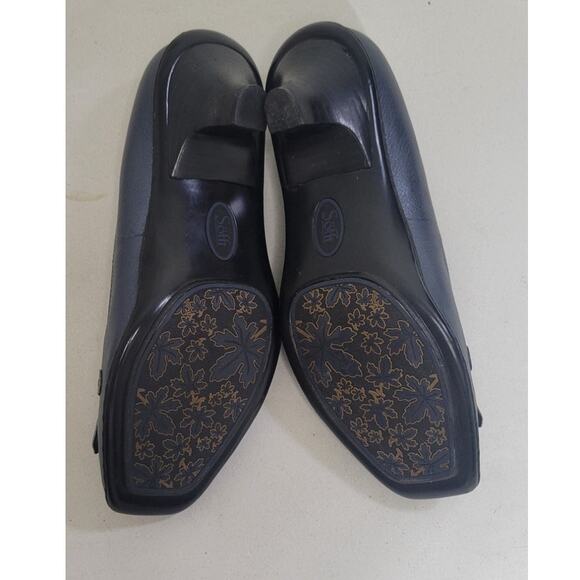 Sofft Shoes Womens Size 7N Leather Blue 2Kitten Heel Peasant Boho Modern Shoes - Picture 7 of 9